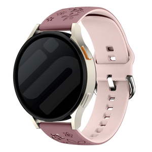Withings ScanWatch Light Flower Silikonarmband (Rauchiges Lila/ Hellrosa)