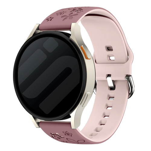 Withings ScanWatch 2 - 38mm Flower Silikonarmband (Rauchiges Lila/ Hellrosa)