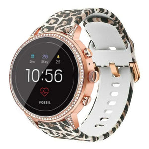 Print Silicone Strap, on a watch, 3/4 front view