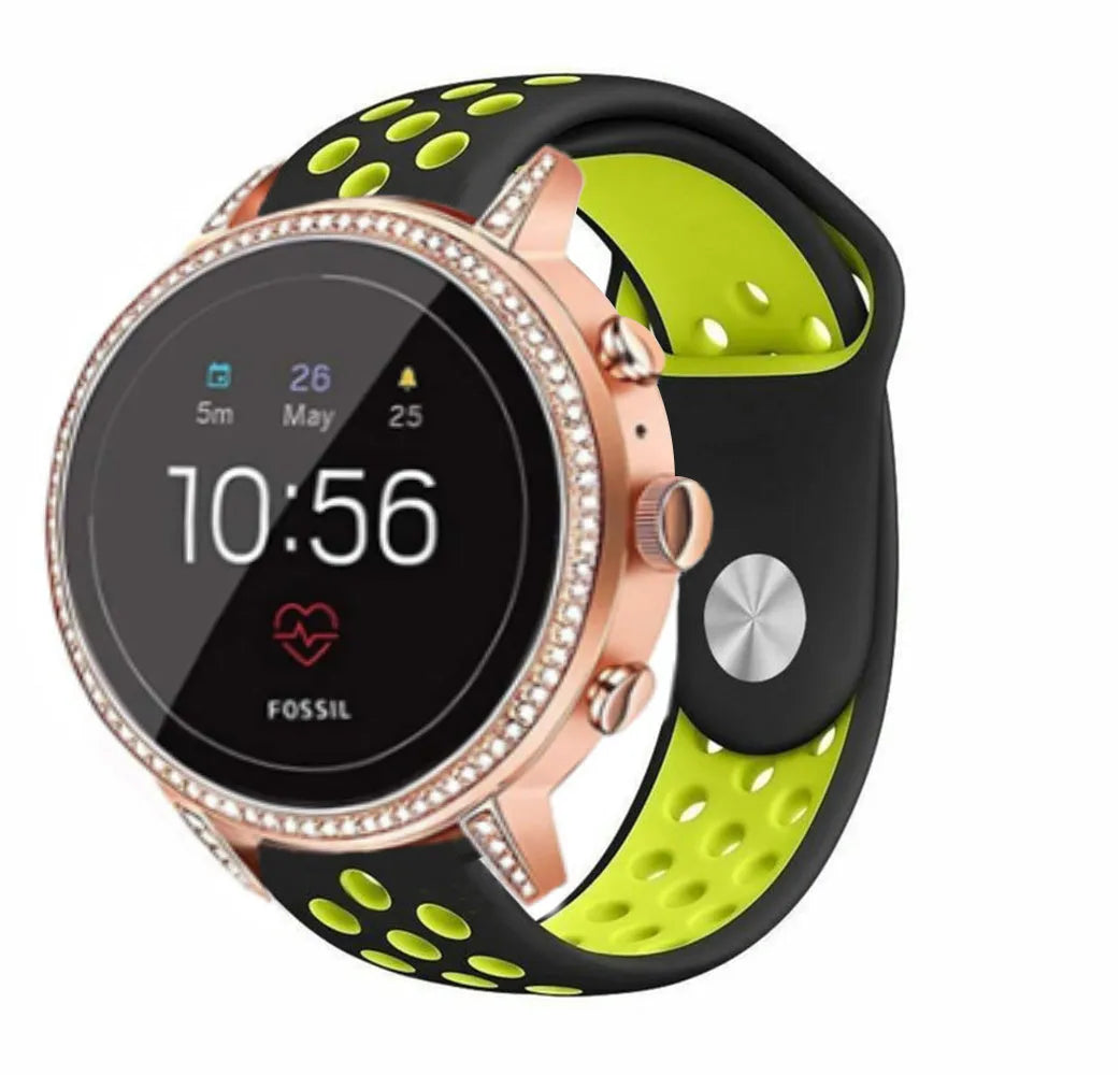 Fossil Gen 4 Venture (HR) Sportarmband (Schwarz/Gelb)