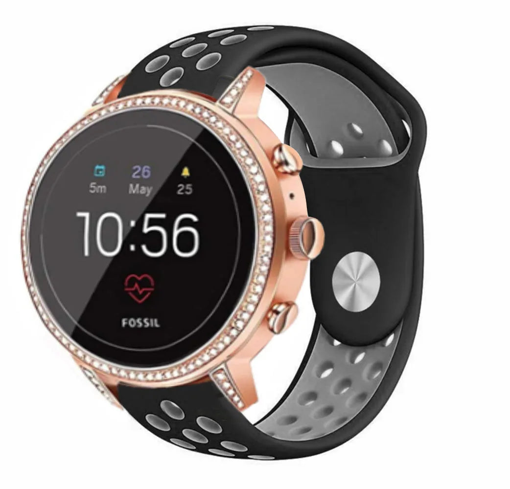 Fossil Gen 4 Venture (HR) Sportarmband (Schwarz/Grau)