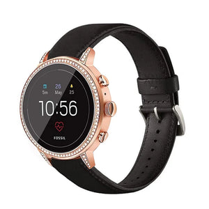 Fossil Gen 4 Venture (HR) Lederarmband (Schwarz)