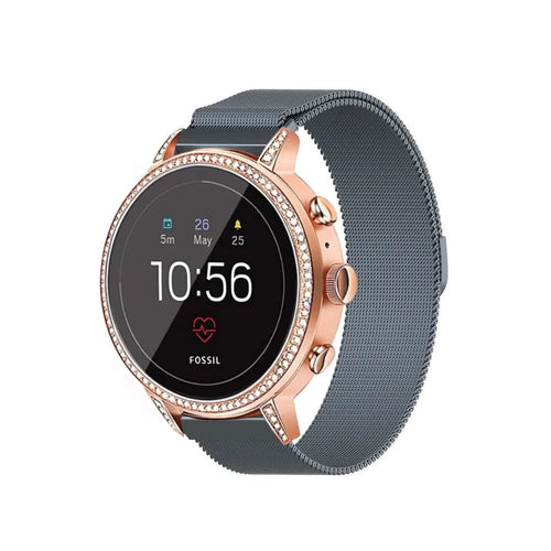 Fossil Gen 4 Venture (HR) Milanese Armband (Grau)