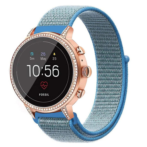 Fossil Gen 4 Venture (HR) Nylonarmband (Blau)