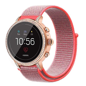 Fossil Gen 4 Venture (HR) Nylonarmband (Rosa/Rot)