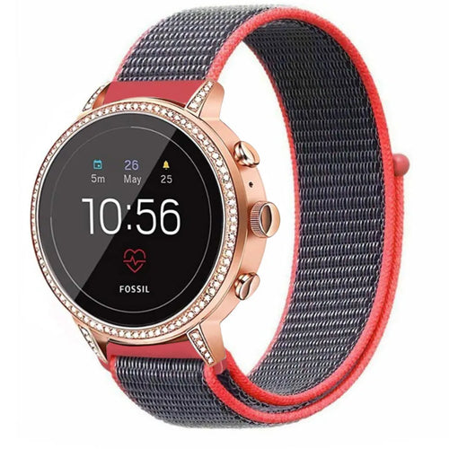 Fossil Gen 4 Venture (HR) Nylonarmband (Koralle)