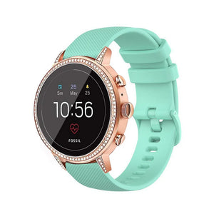 Fossil Gen 4 Venture (HR) Silikonarmband (Türkis)