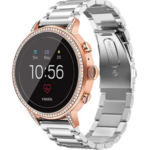Fossil Gen 4 Venture (HR) Steel Strap (Silver)