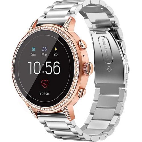 Fossil Gen 4 Venture (HR) Steel Strap (Silver)