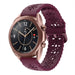 Samsung Galaxy Watch 3 41mm Silikonarmband mit Muster (Weinrot)