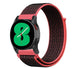 Samsung Galaxy Watch 4 - 40mm Nylonarmband (Schwarz/Rot)