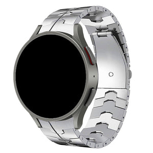 Steel Iron Strap, silver, on a watch, 3/4 front view