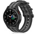 Samsung Galaxy Watch 4 Classic 42mm Nylon Schnallenarmband (Schwarz/Grau)