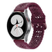 Samsung Galaxy Watch 4 44mm Silikonarmband mit Muster (Weinrot)