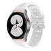 Samsung Galaxy Watch 4 44mm Silikonarmband mit Muster (Weiß)