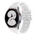 Samsung Galaxy Watch 4 44mm Silikonarmband mit Muster (Weiß)