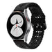 Samsung Galaxy Watch 4 44mm Patterned Silicone Strap (Black)