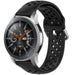 Samsung Galaxy Watch 46mm Silikonarmband mit Löchern (Schwarz)