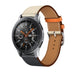 Samsung Galaxy Watch 46mm Lederarmband (Weiß / Dunkelblau)