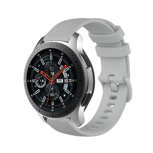 Samsung Galaxy Watch 46mm Premium Silikonarmband (Grau)