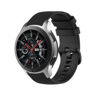 Samsung Galaxy Watch 46mm Premium Silikonarmband (Schwarz)