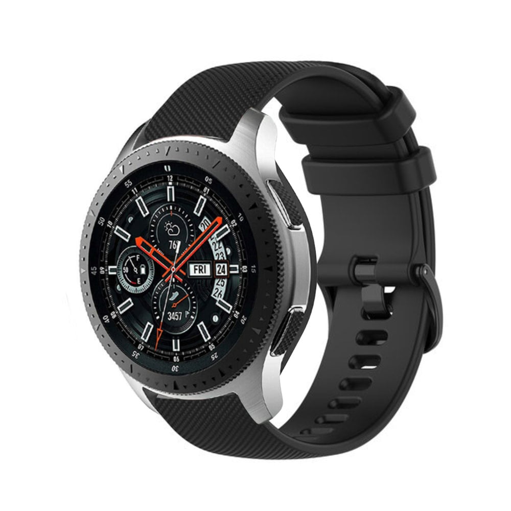 Samsung Galaxy Watch 46mm Premium Silikonarmband (Schwarz)