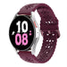 Samsung Galaxy Watch 5 44mm Silikonarmband mit Muster (Weinrot)