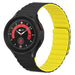 Samsung Galaxy Watch 5 Pro Magnetisches Silikonarmband Perfect fit (Schwarz/Gelb)