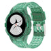 Samsung Galaxy Watch 4 44mm Silikonarmband mit Rahmen (Transparent Grün)