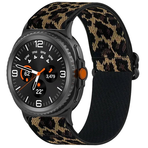 Samsung Galaxy Watch 8 Classic Elastisches Armband (Leopard)