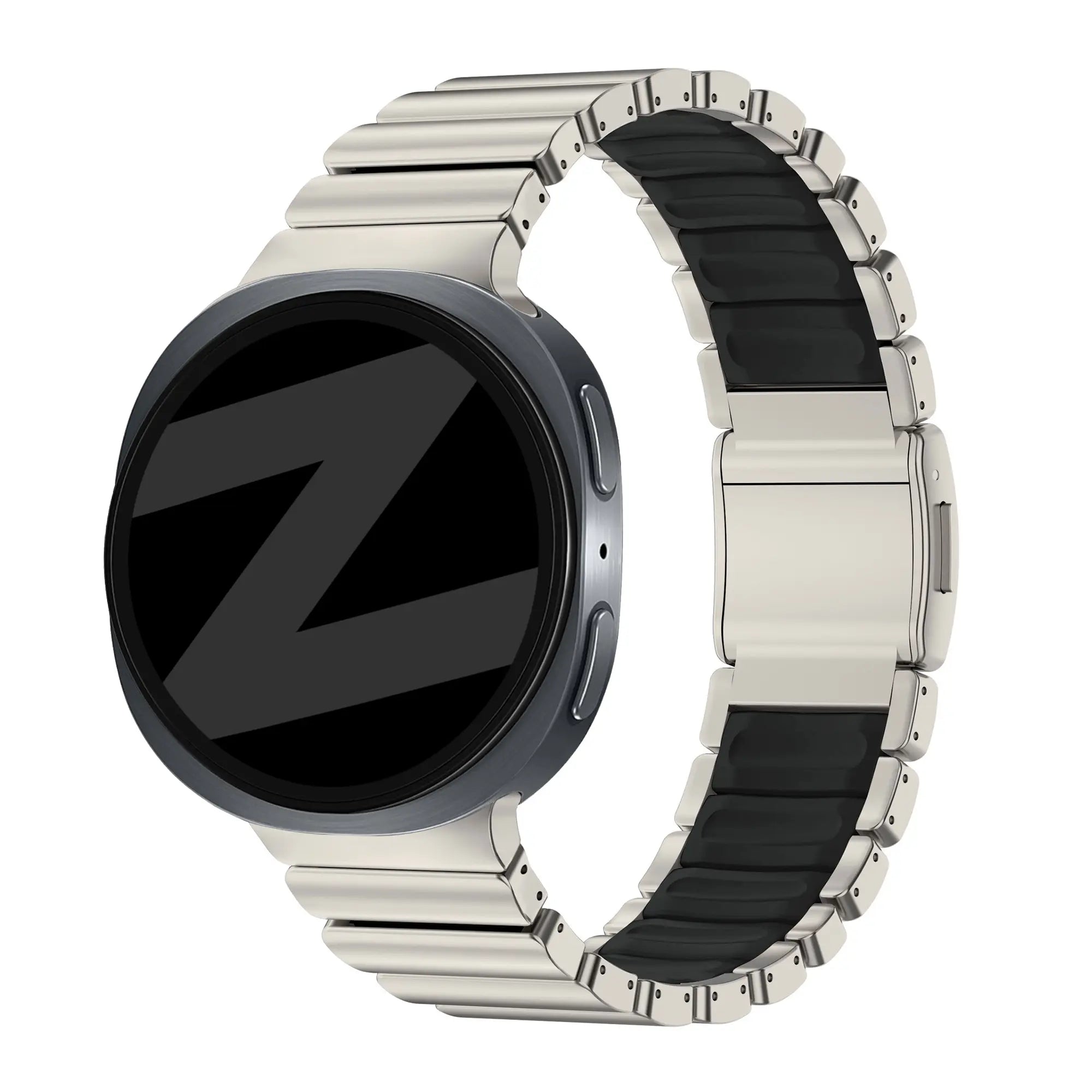 Bandz Samsung Galaxy Watch 9 - 40mm Titanarmband 'Hybrid' (Titan/Schwarz)