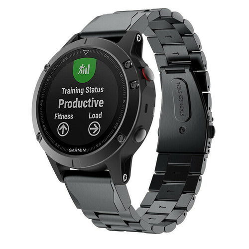 Garmin Forerunner 970 Stahlarmband (Schwarz)