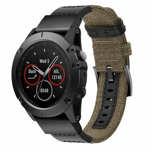 Garmin MARQ Nylon Hybrid-Armband (Beige)
