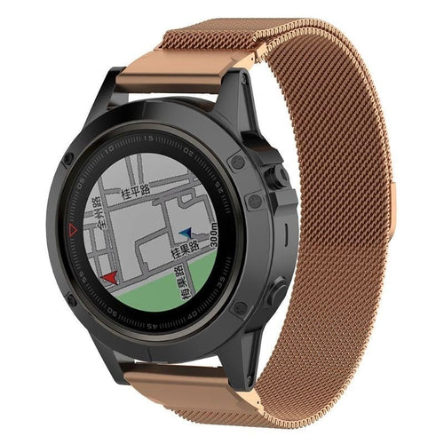 Garmin Descent MK3i - 51mm Milanese Armband (Roségold)