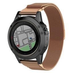 Garmin Instinct 3 - 50mm Milanese-Armband (Rose Gold)