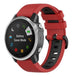 Garmin Fenix 8 - 43mm Schnalle Sport Amrband (Rot/Schwarz)