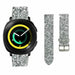 Samsung Gear Sport Leder-Glitzerarmband (Silber)