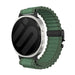 Samsung Galaxy Watch 8 Classic Outdoor Nylonarmband mit P-Schnalle (Grün mit Schwarz)