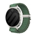 Samsung Galaxy Watch 9 - 40mm Outdoor Nylon Strap with P-Buckle (Green with Silver)