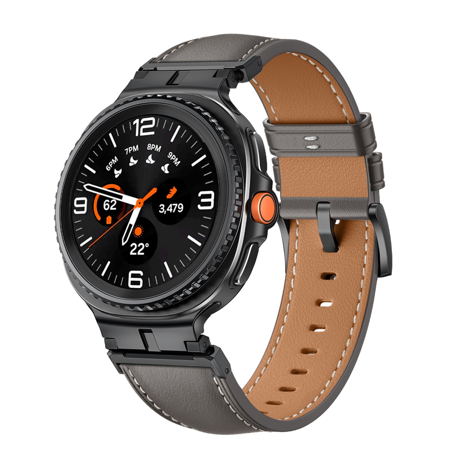 Samsung Galaxy Watch 8 - 40mm Premium Lederarmband (Grau)