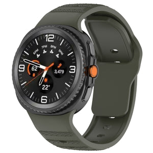 Samsung Galaxy Watch 8 - 40mm Outdoor Silikonarmband (Dunkel Grün)