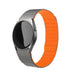Samsung Galaxy Watch 7 - 40mm Magnetic Silicone Strap (Gray/Orange)