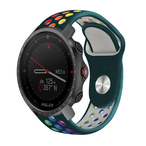 Silicone Sport Strap, on a watch, 3/4 front view