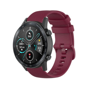 Premium Silicone Strap, on a watch, 3/4 front view