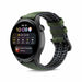 Huawei Watch 3 (Pro) Silicone/Leather Strap (Black/Green)