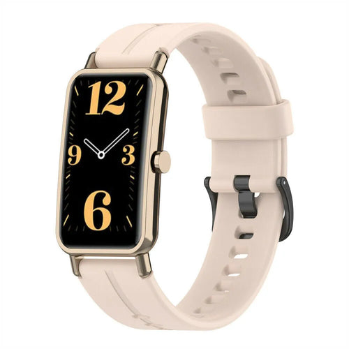 Silicone Strap, on a watch, 3/4 front view