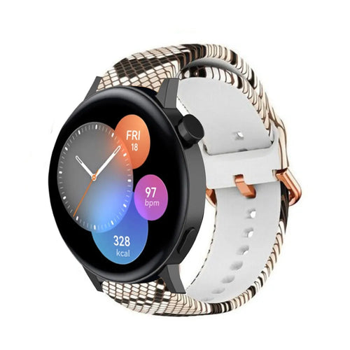 Print Silicone Strap, on a watch, 3/4 front view