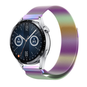 Milanese Strap, on a watch, 3/4 front view