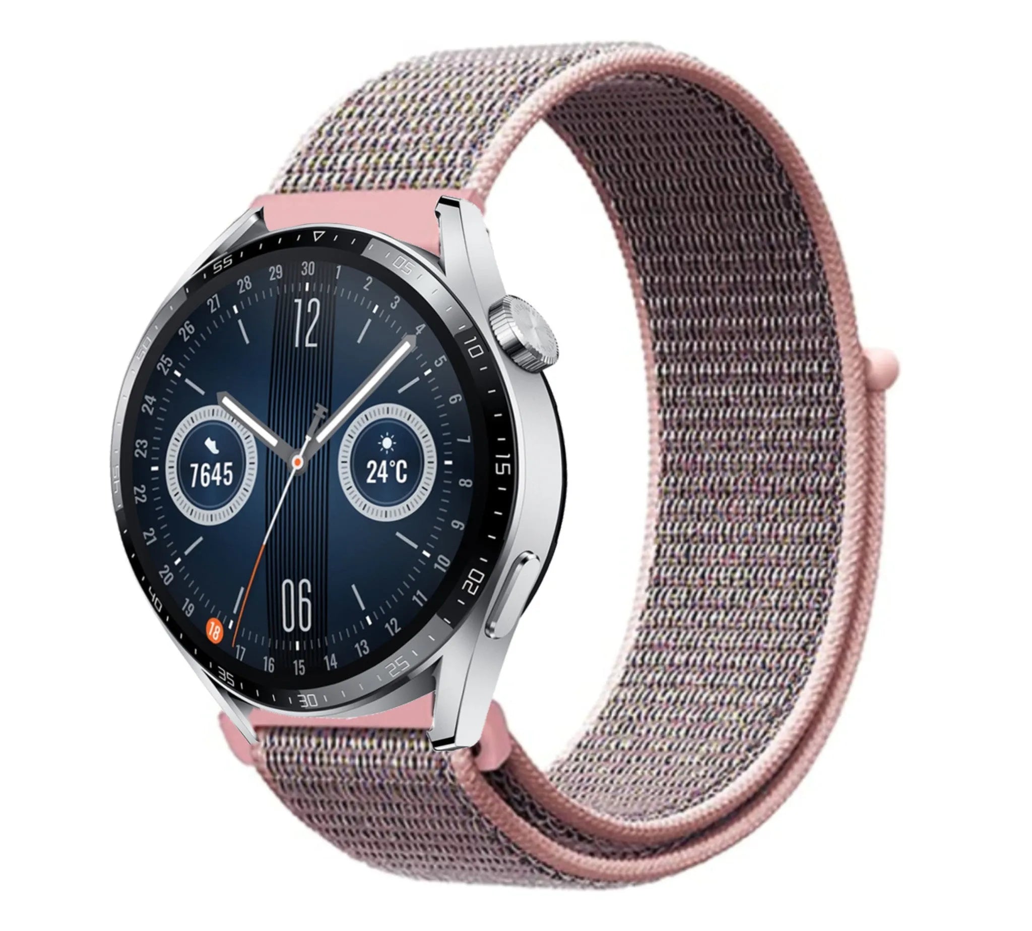 Nylon Strap, on a watch, 3/4 front view