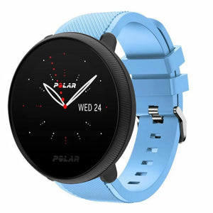 Twill Silicone Strap, on a watch, 3/4 front view